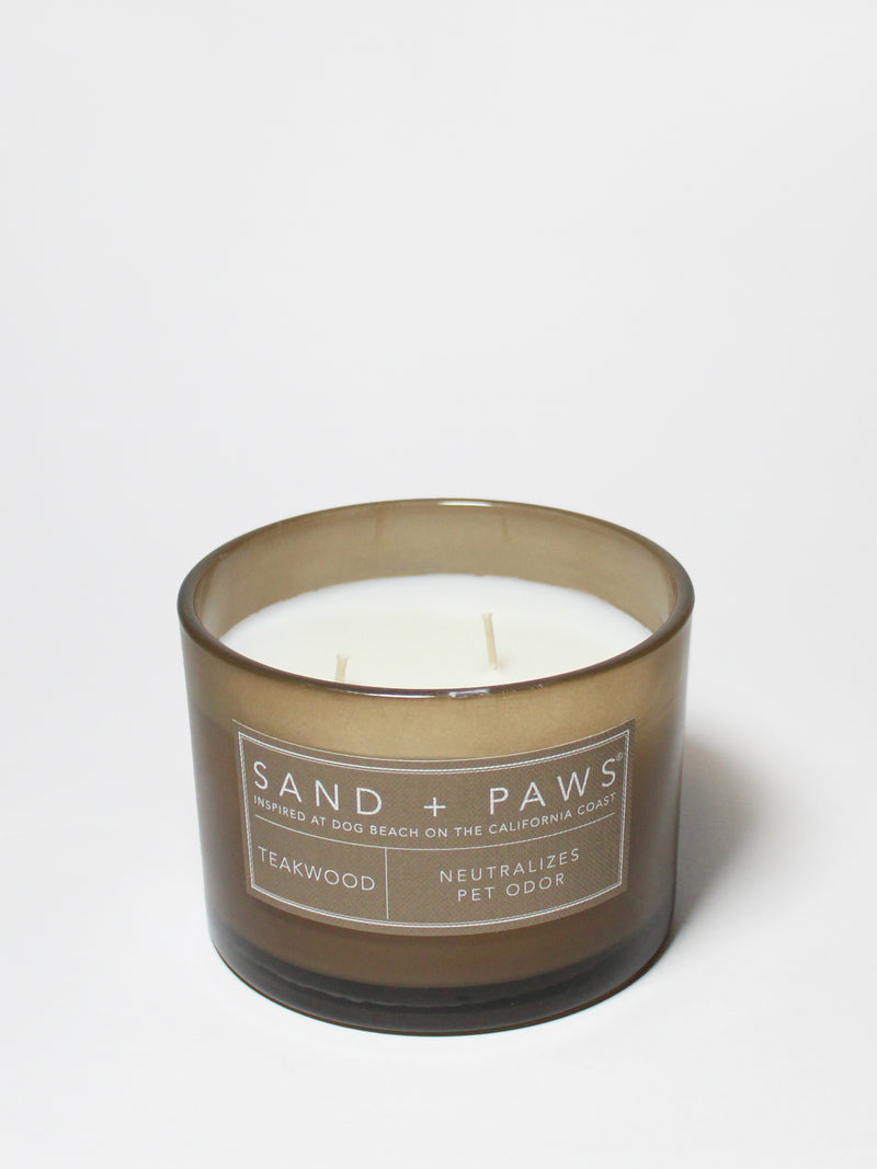Sand + Paws Teakwood 12 oz scented candle